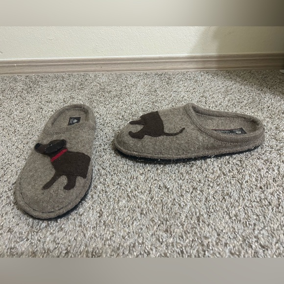 Haflinger Doggy Slipper Women's Size 39 8 Earth Brown Wool Slip On Winter Preppy - Picture 2 of 11